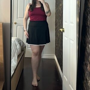 Reitmans XL black sports skirt with built-in shorts